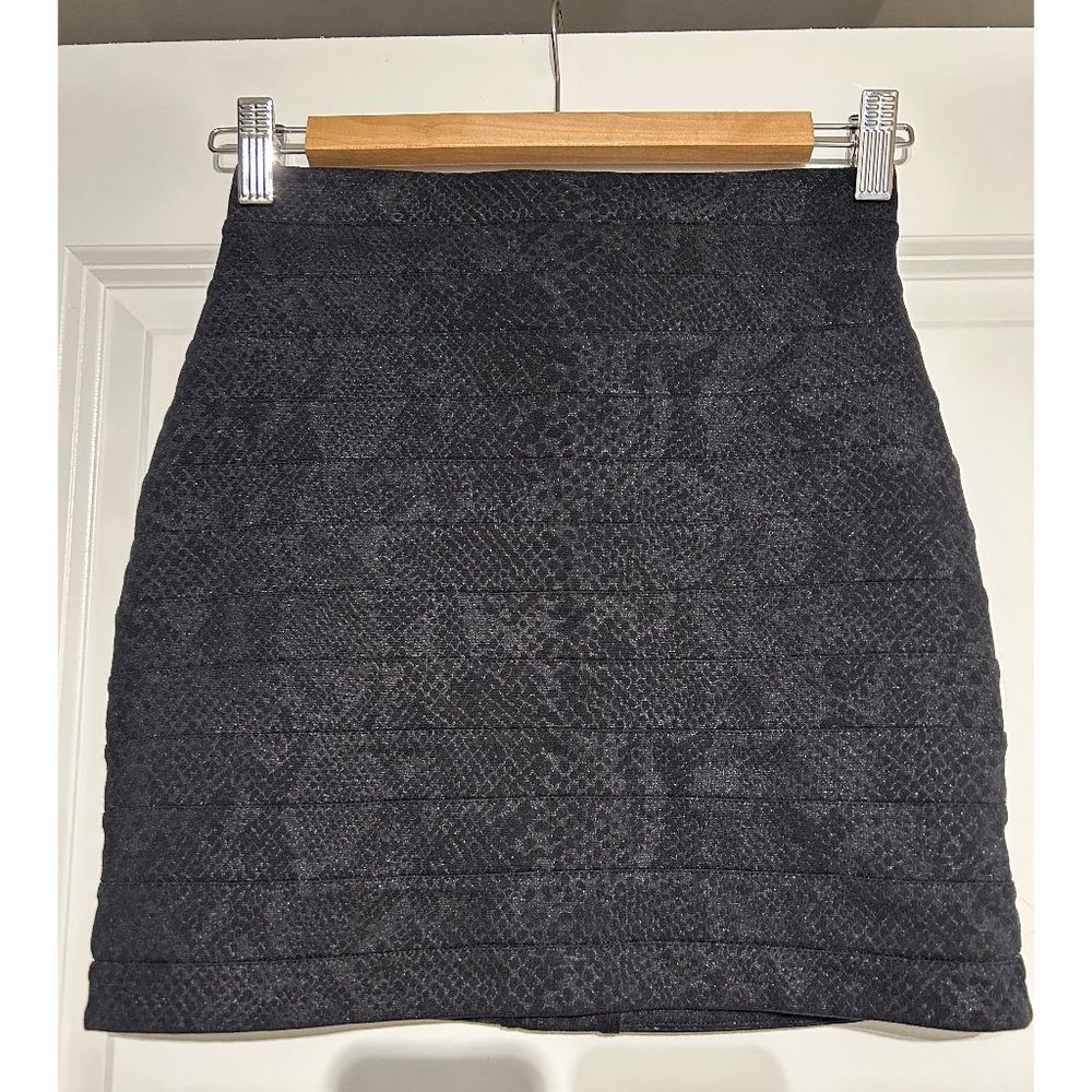 Express Snakeskin Print Stretchy Mini Skirt
